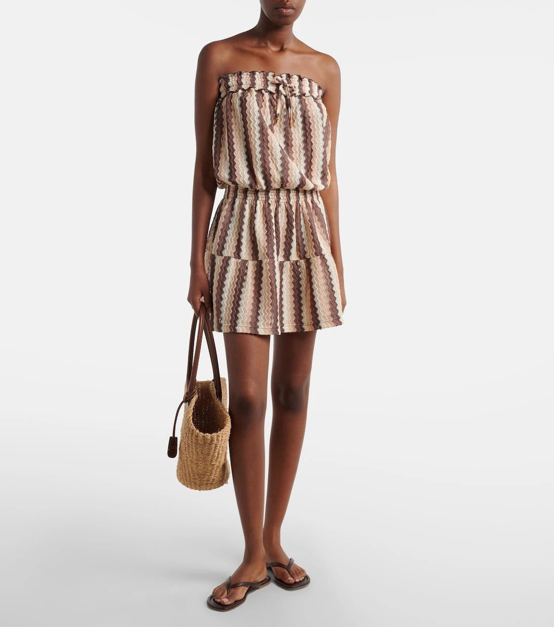 Melissa Odabash - Isla strapless striped minidress