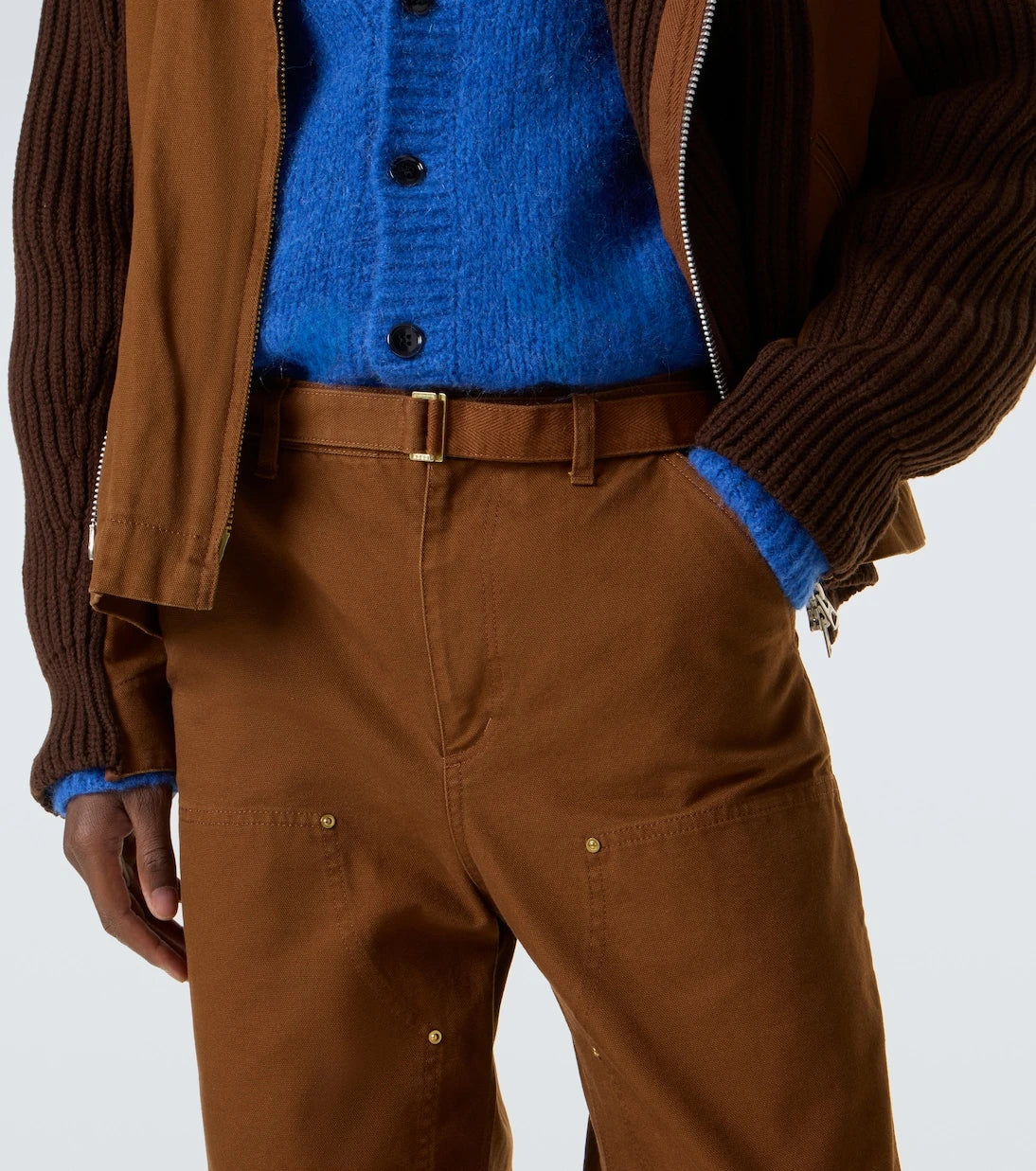 Sacai - بنطلون كارجو قطني بحزام من Carhartt WIP