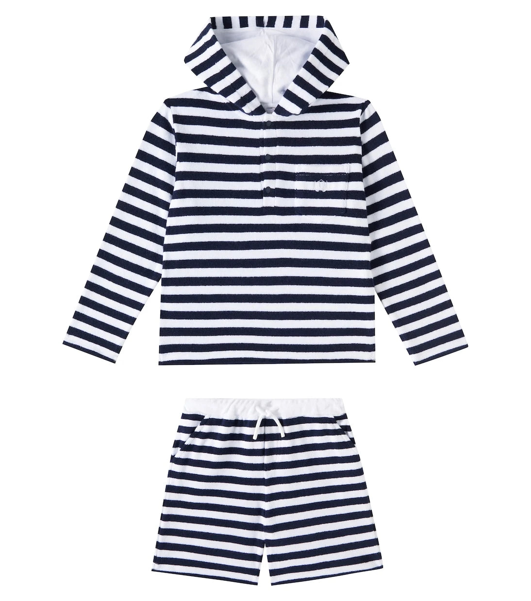 Patachou - Cotton-blend terry hoodie and shorts set