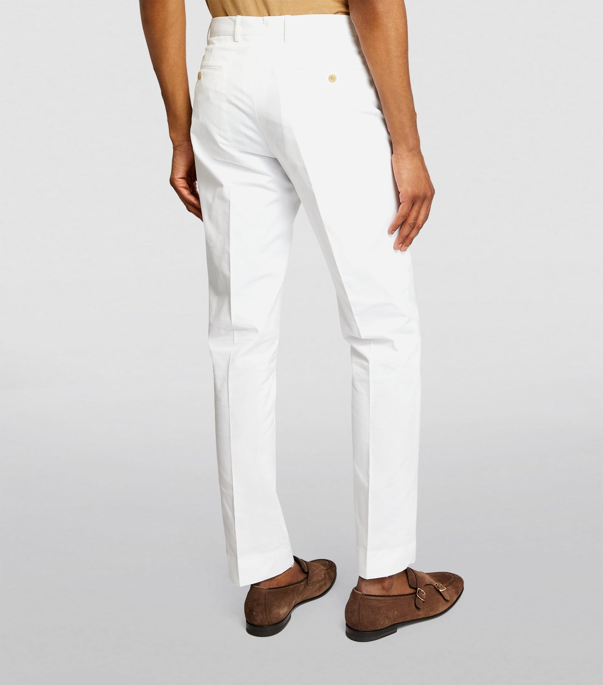Cotton-Blend Straight Chinos