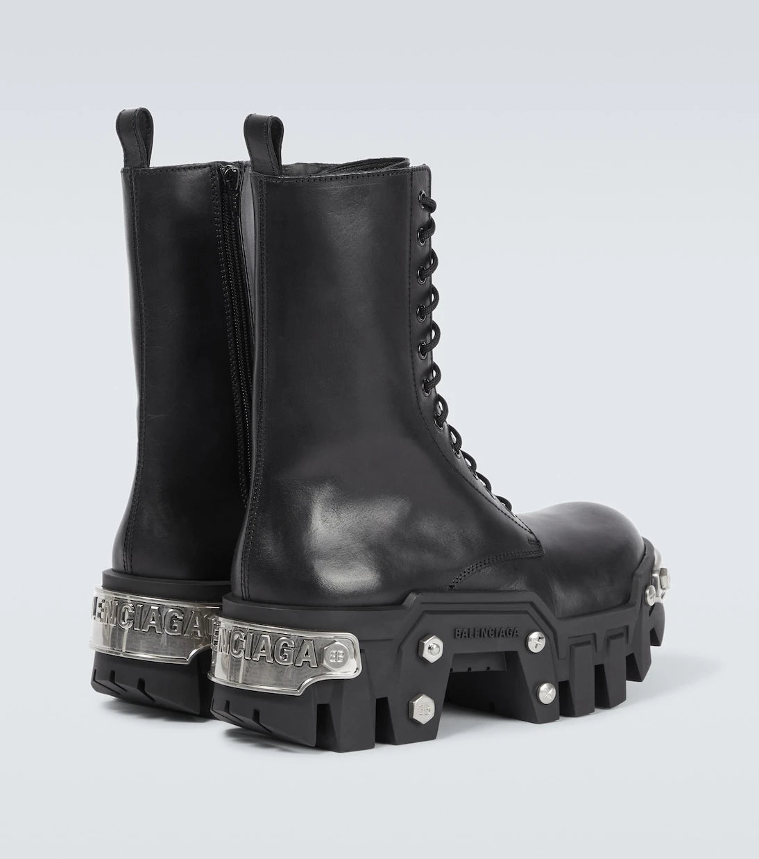 Balenciaga - Bulldozer leather lace-up boots