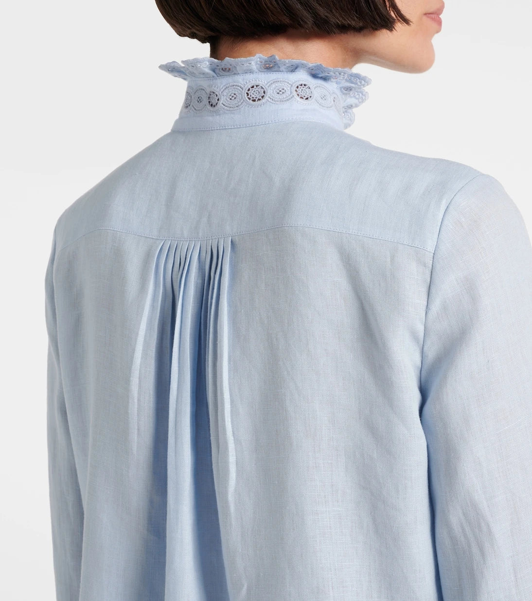 Valentino - Broderie anglaise linen blouse