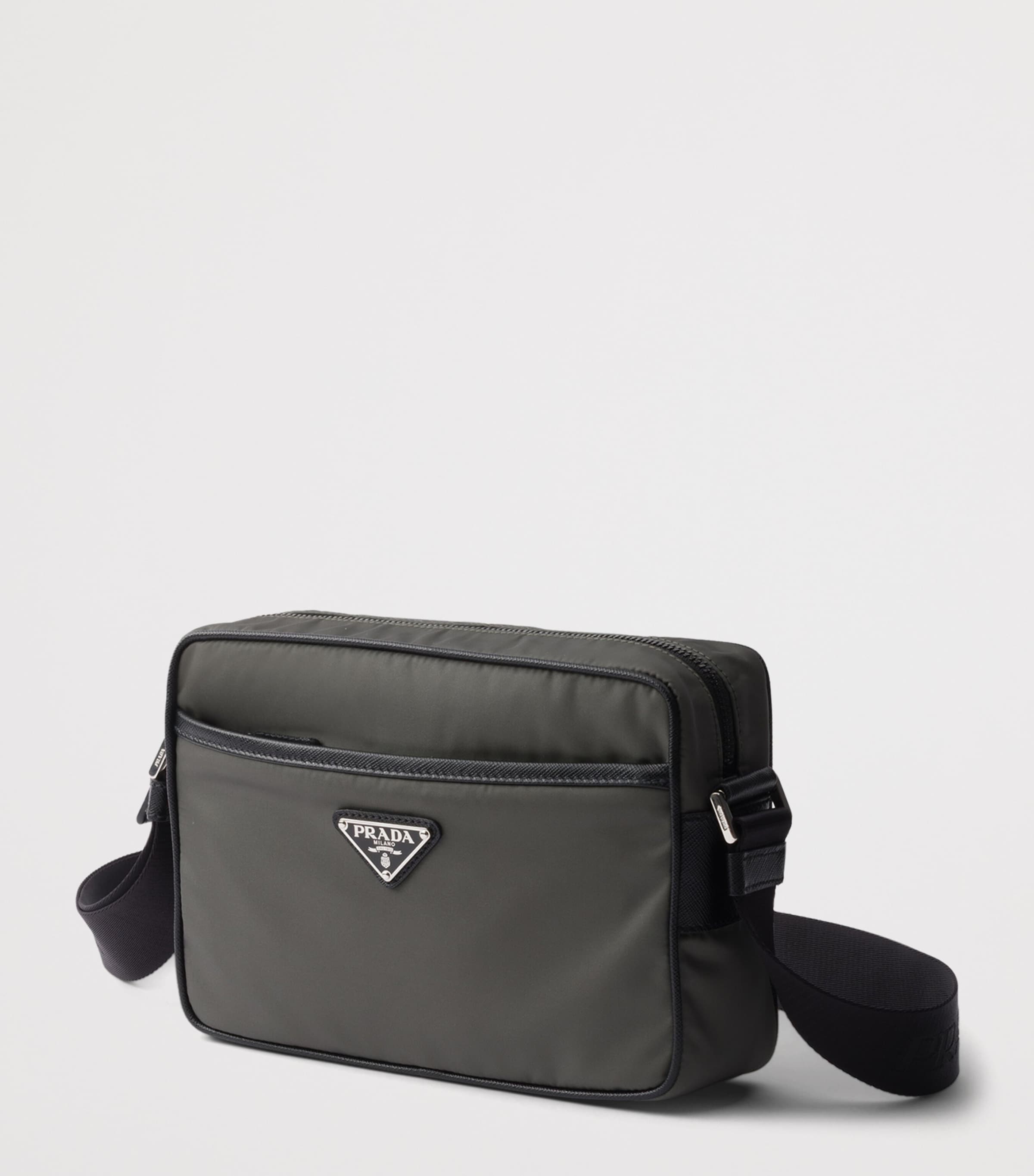 Prada Re-Nylon Saffiano leather-Trim Shoulder Bag