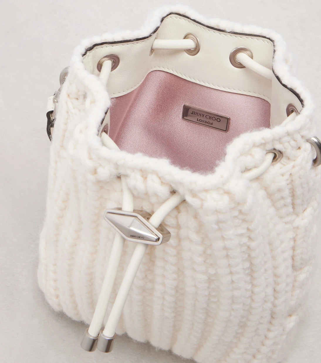 Jimmy Choo - Cinch Mini burgu örgü omuz çantası