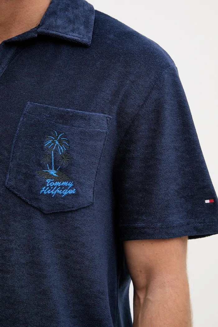 Tommy Hilfiger тениска с яка мъжка с памук SUMMER