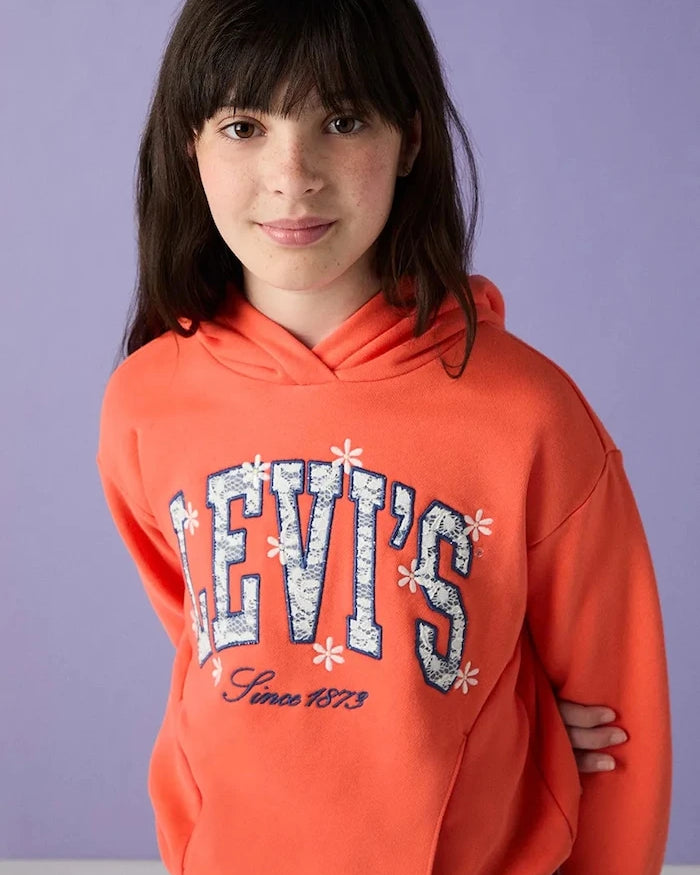 Levi's çocuk kapüşonlu pamuklu LOGO HOODIE