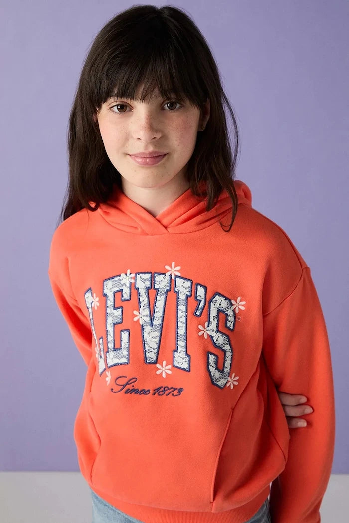 Levi's çocuk kapüşonlu pamuklu LOGO HOODIE