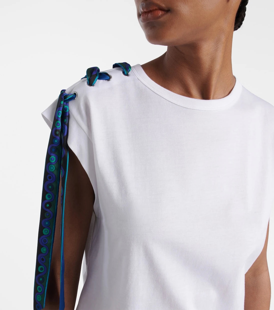 Pucci - تي شيرت قطن بتفاصيل إيريد