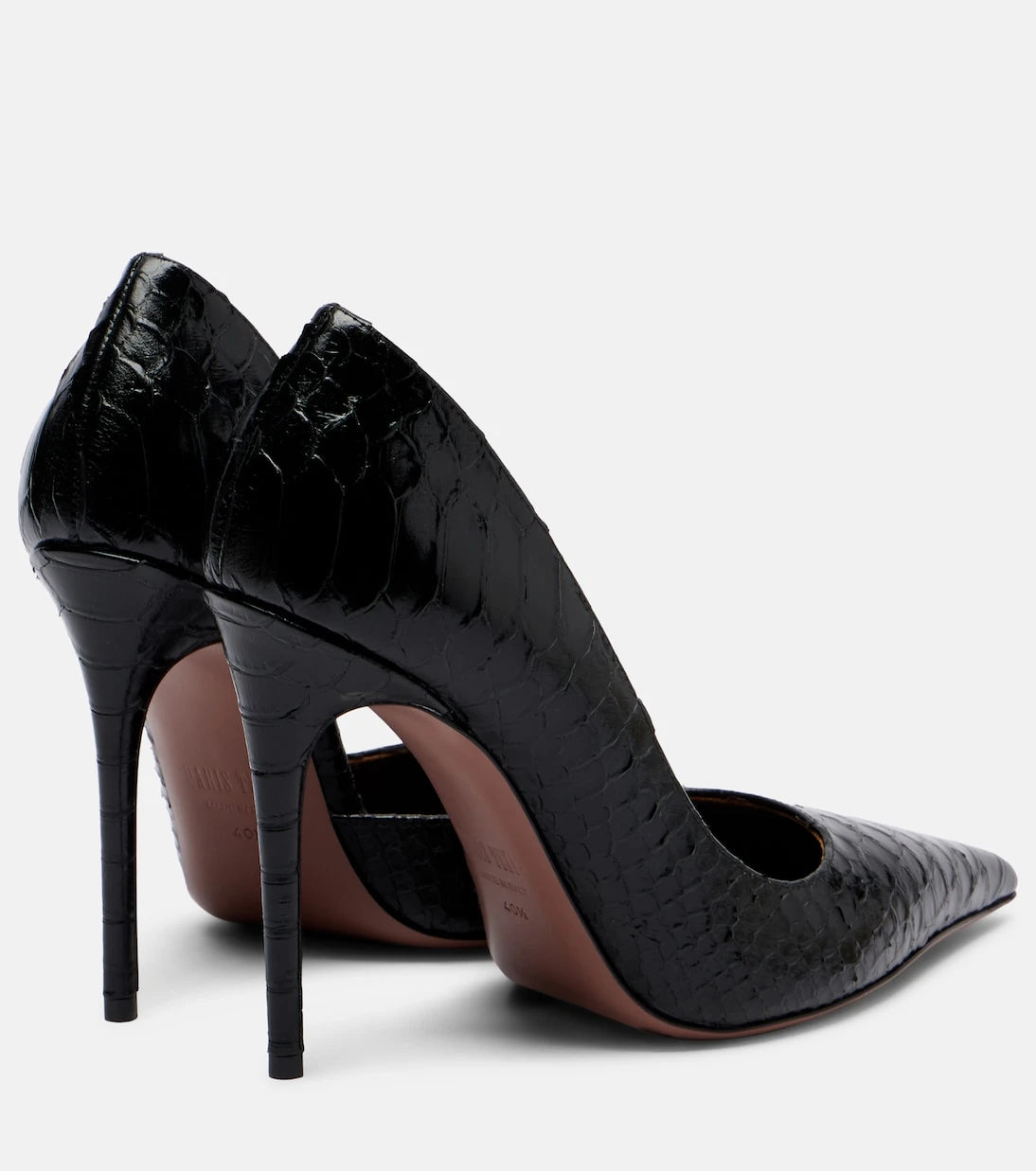 Paris Texas - Vera 105 snake-effect leather pumps
