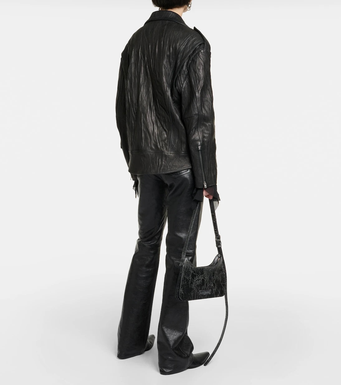 Acne Studios - Linor oversized belted leather jacket