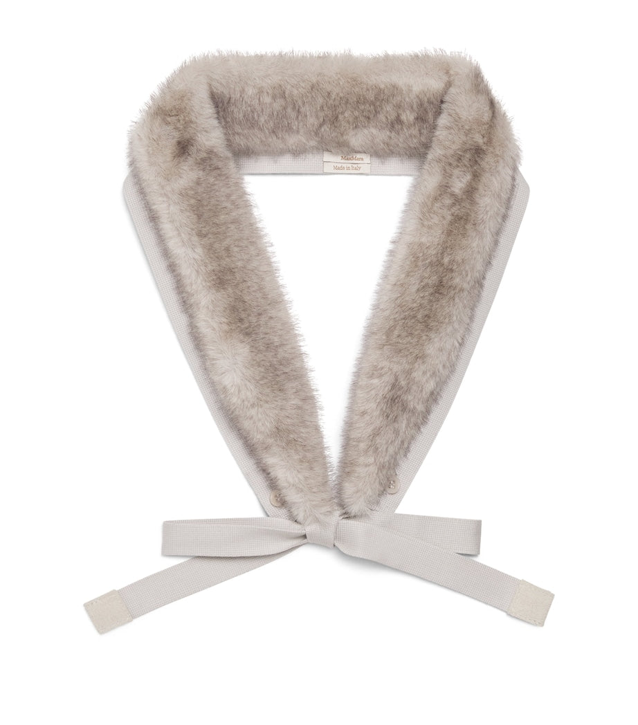 Grey Faux Fur Hood Trim