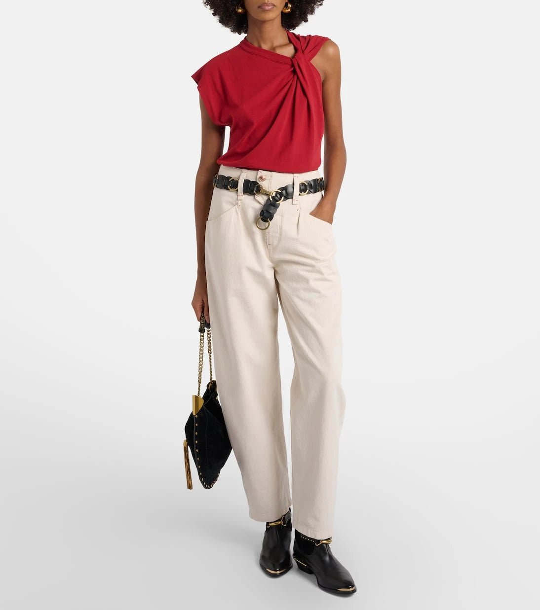Isabel Marant - Naydagz draped cotton jersey top