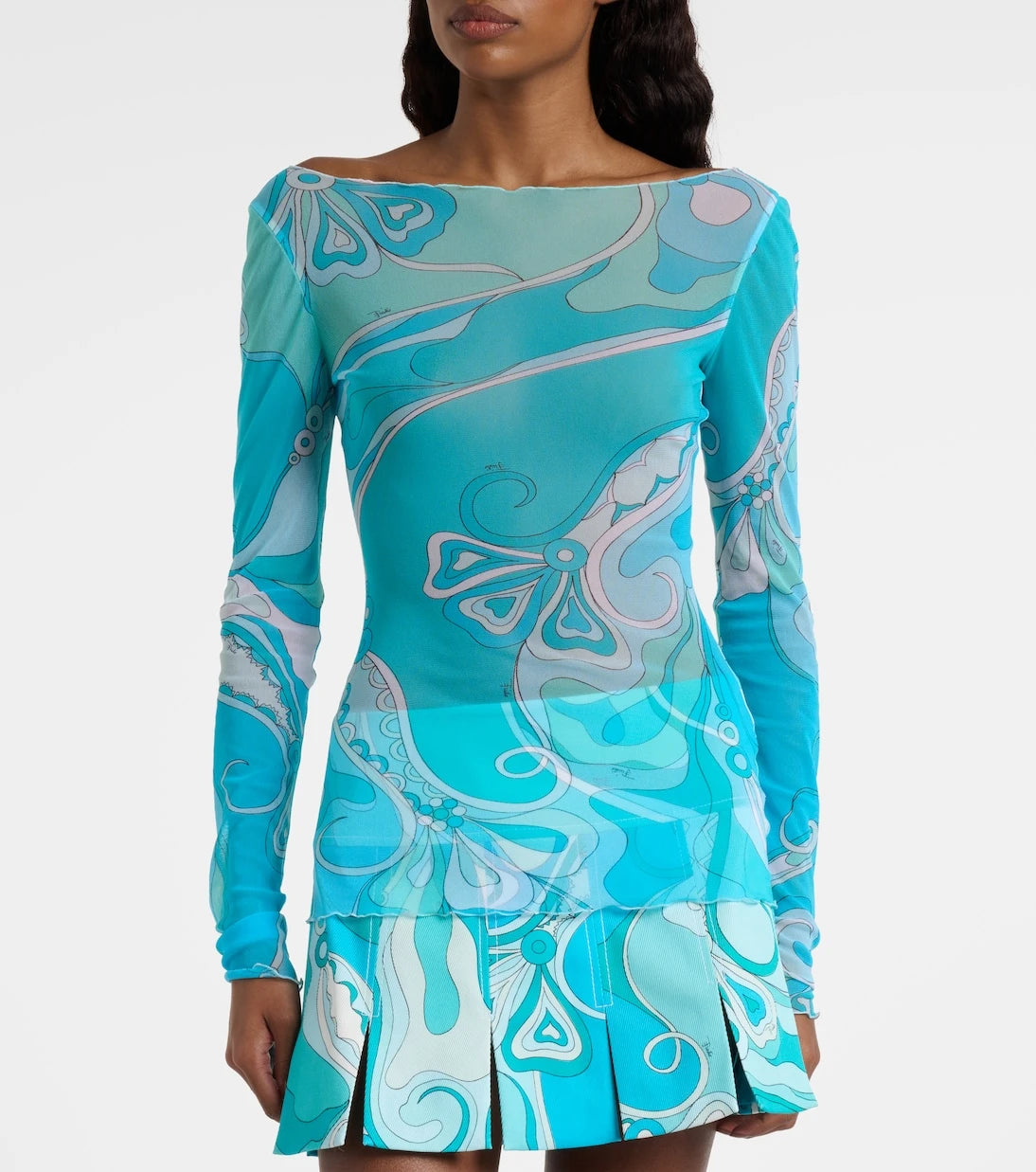 Pucci - Orchidee sheer top