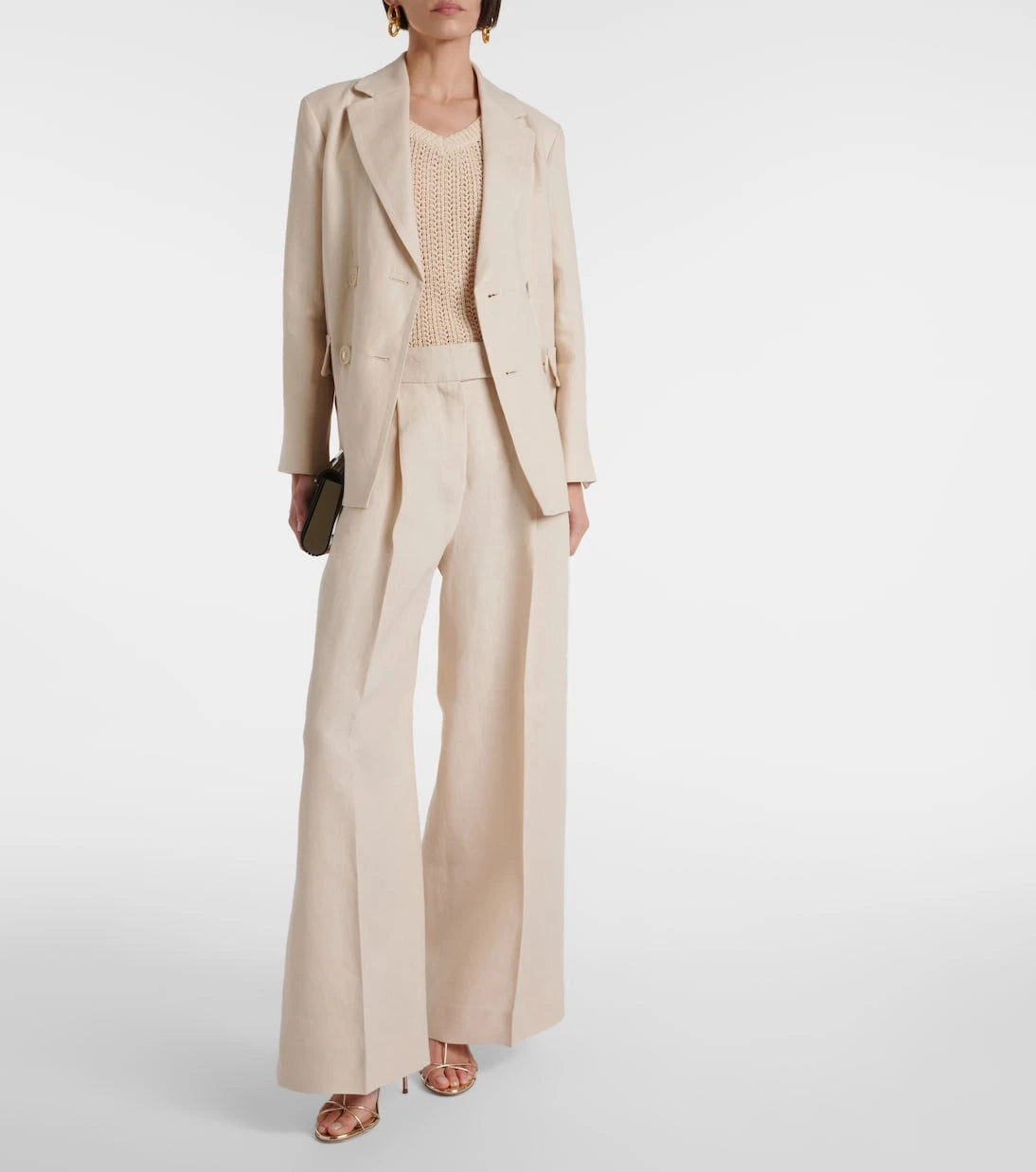 Max Mara - توب أريغو بدون أكمام من نسيج قطني مخلوط