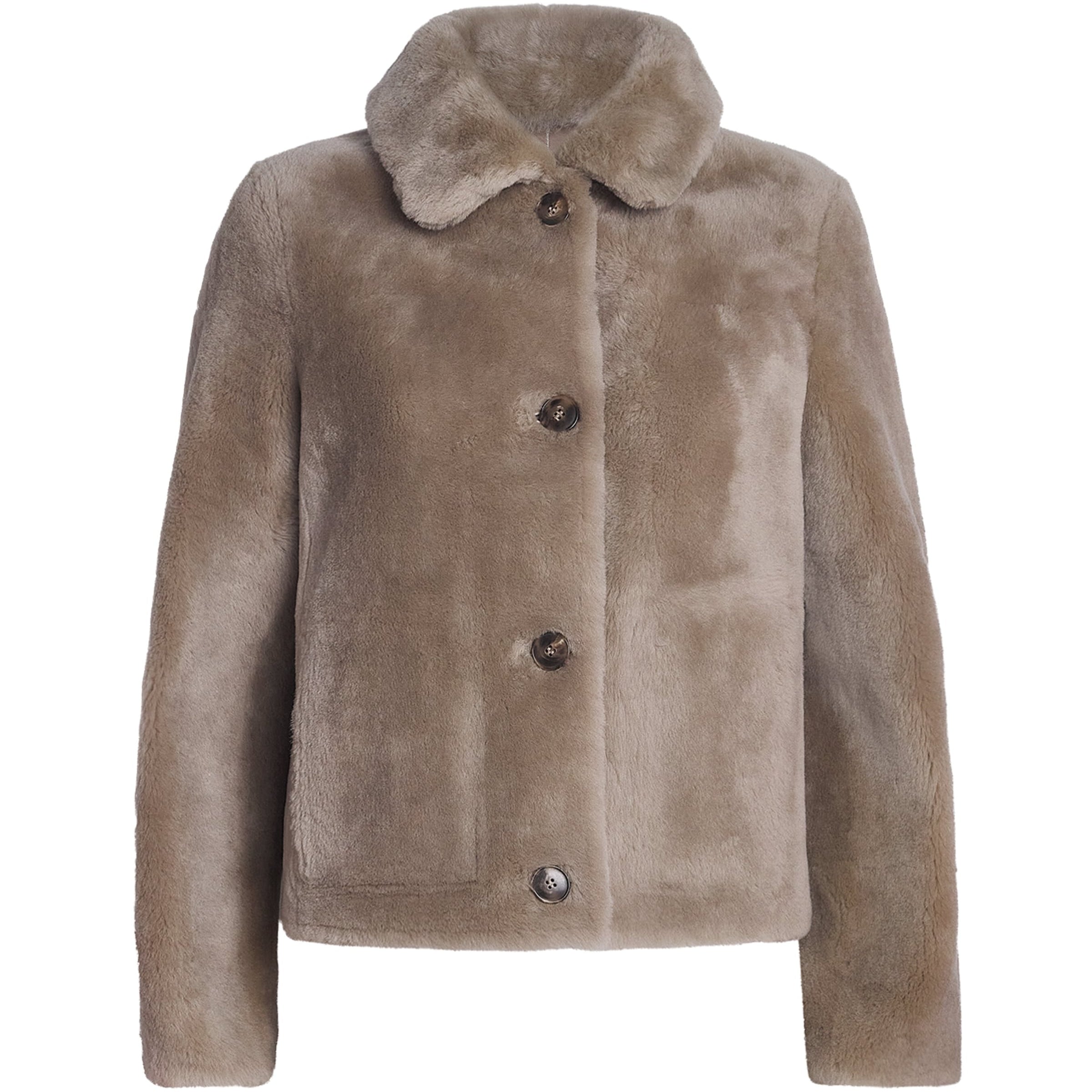 Yves Salomon Black Lamb Fur Jacket