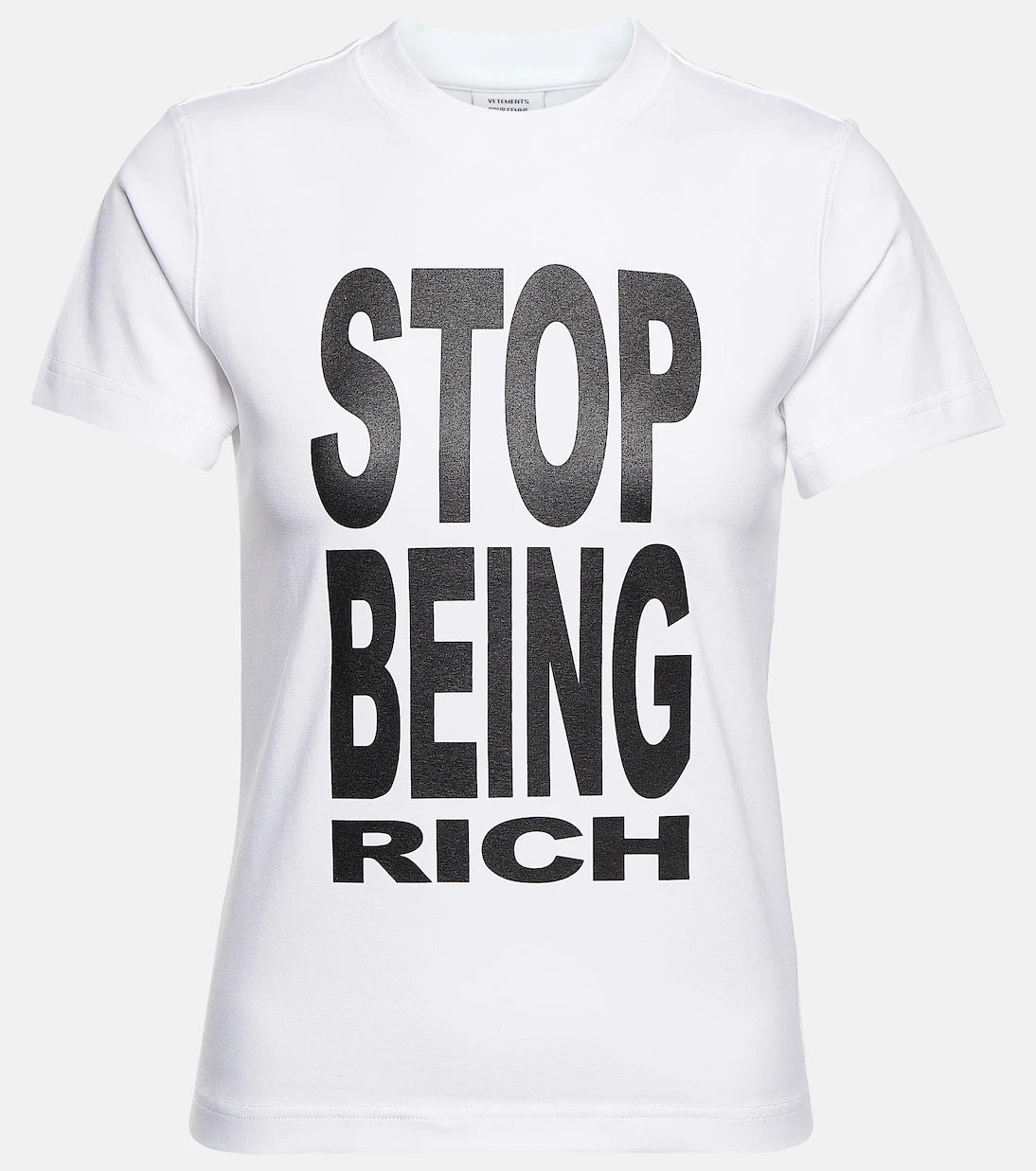 Vetements - Slogan cotton T-shirt