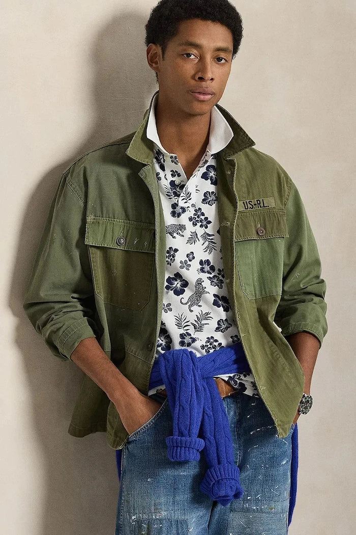 Памучна тениска с яка Polo Ralph Lauren