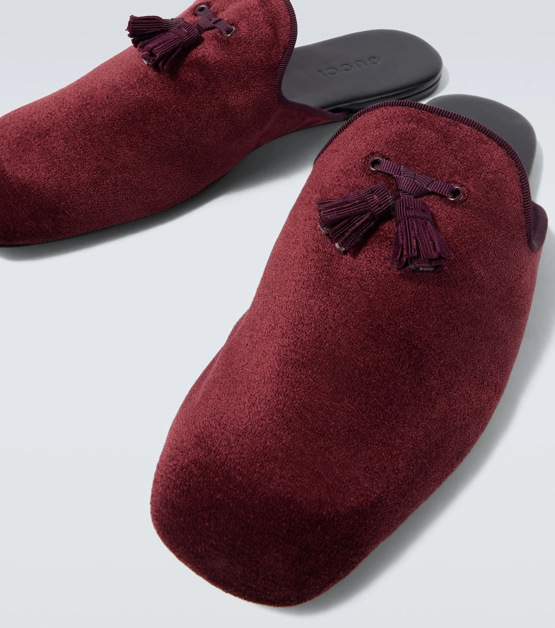 Gucci - Tasseled velvet mules