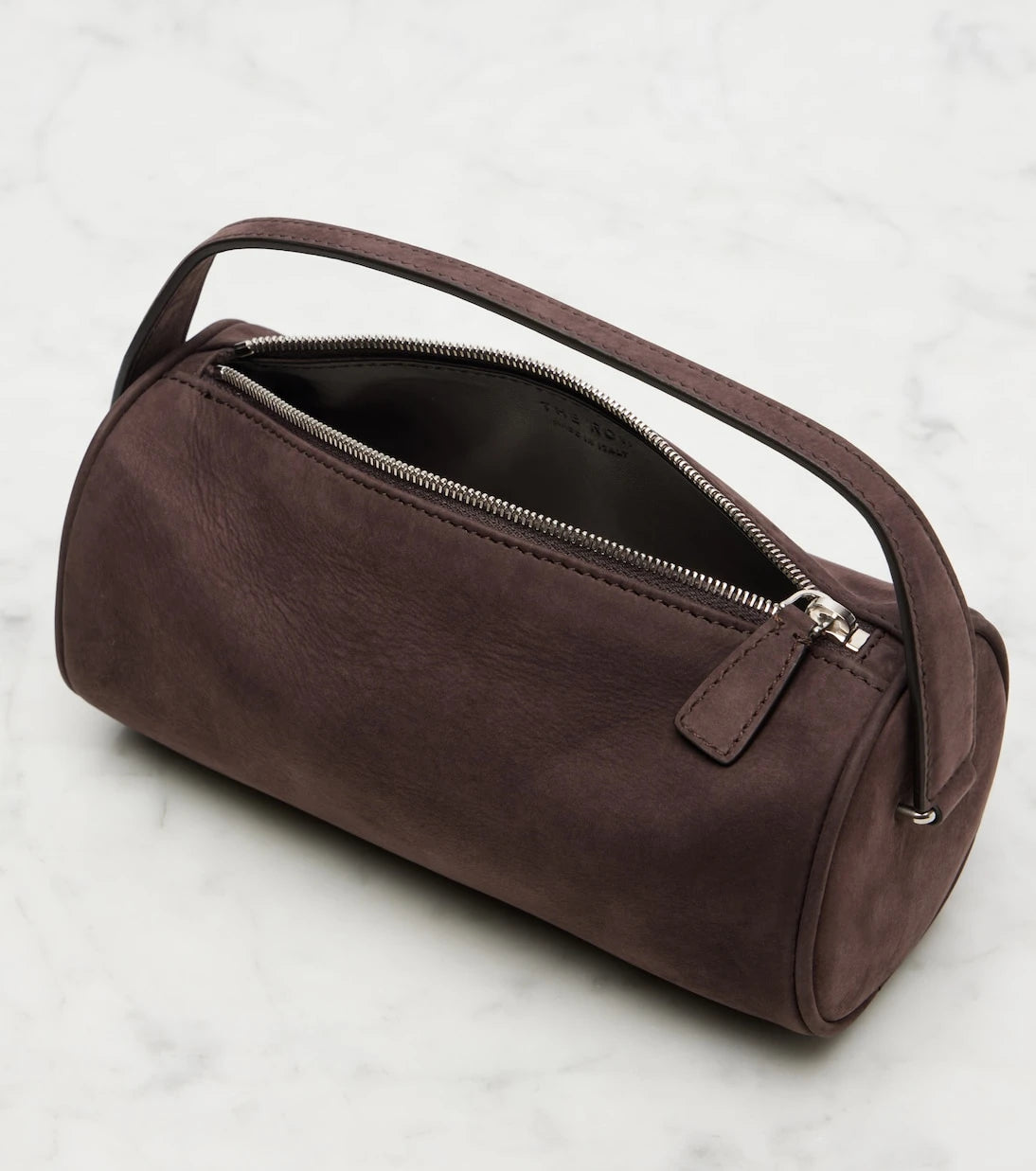 The Row - Round 90s suede tote bag