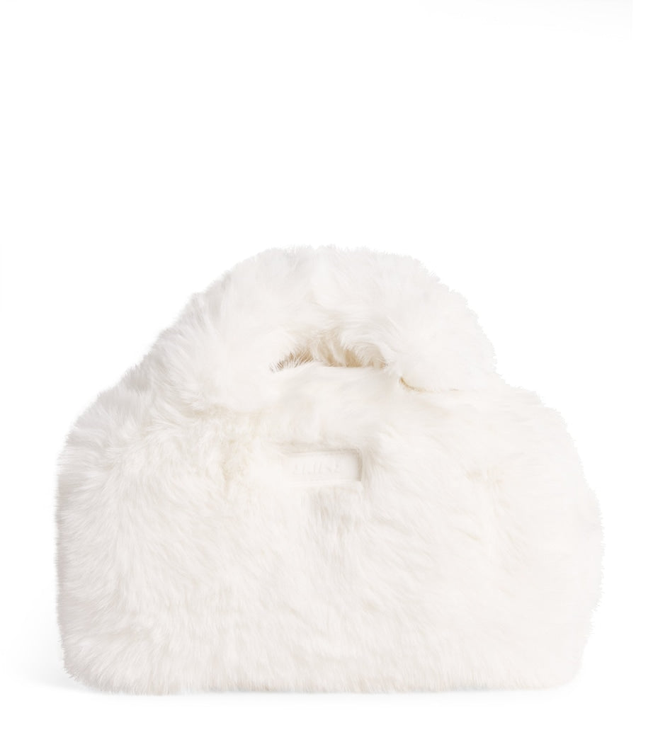 Ivory Mini Faux Fur Handbag