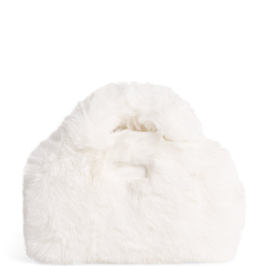Ivory Mini Faux Fur Handbag