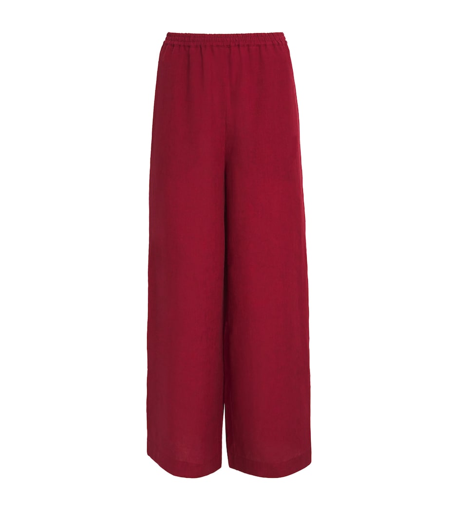Eres Red Linen Select Wide-Leg Trousers