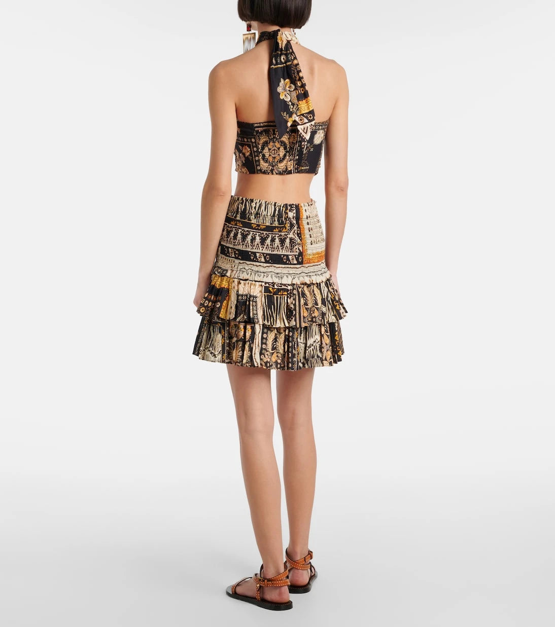 Marant Etoile - Feyza halterneck printed cotton top