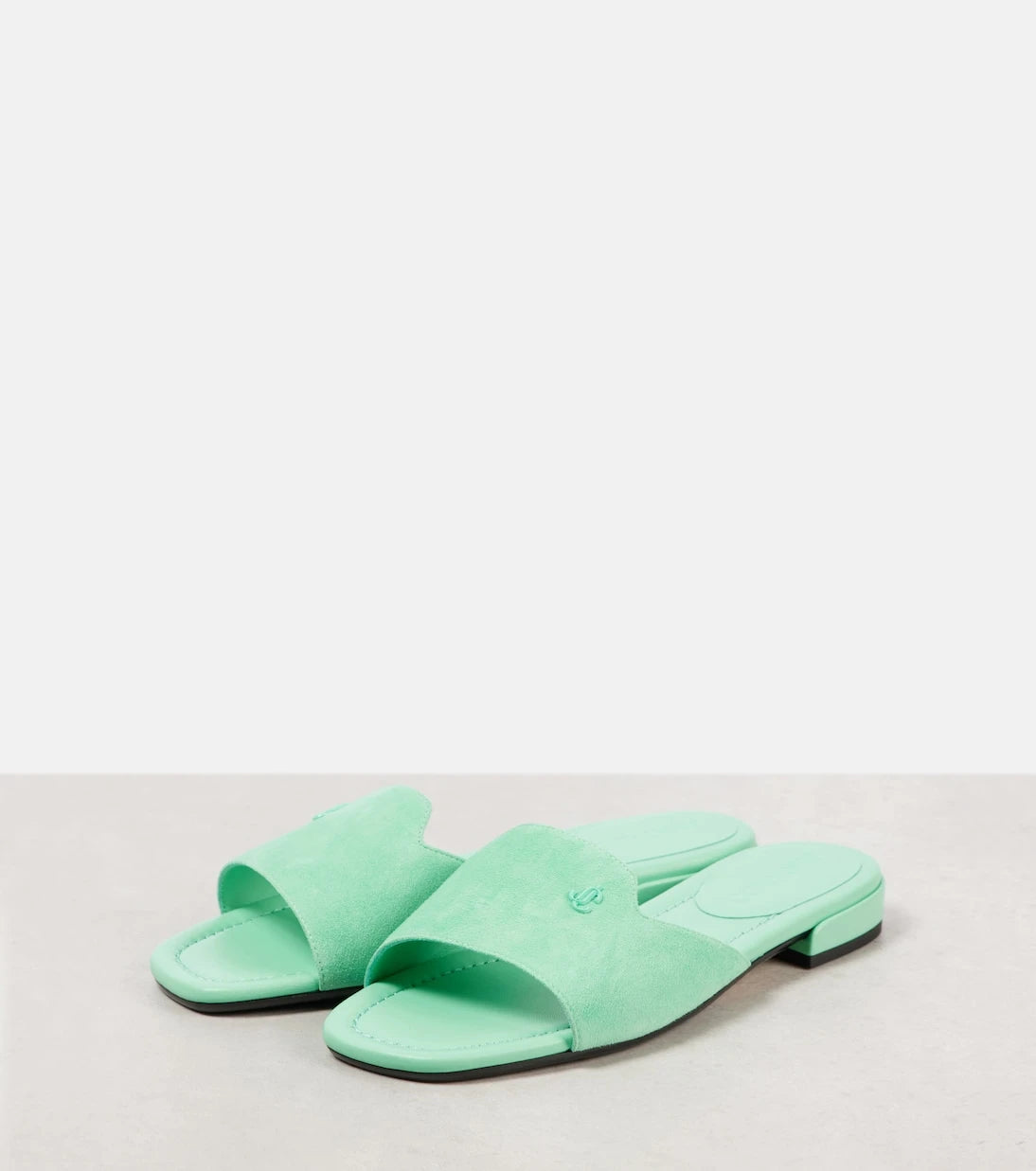 Jimmy Choo - Dina logo suede slides