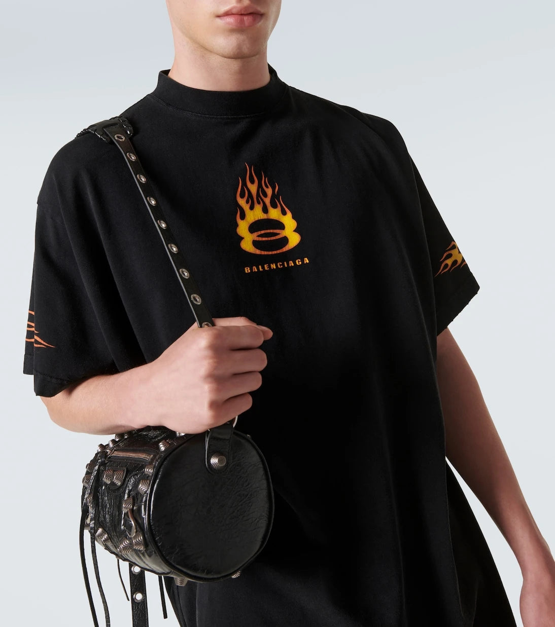 Balenciaga - Oversized logo cotton jersey T-shirt