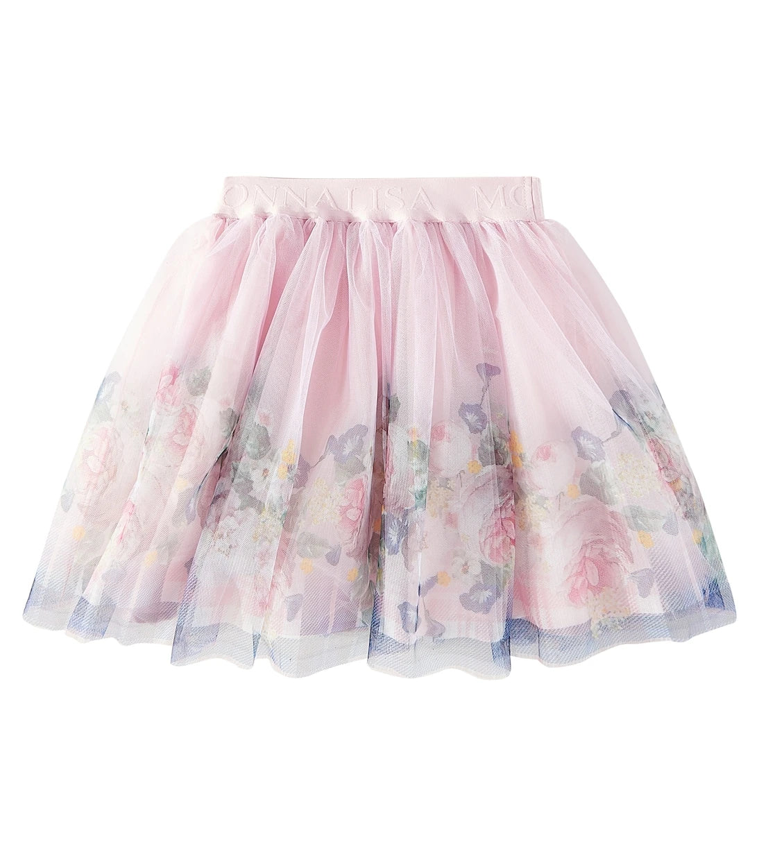 Monnalisa - Floral tulle skirt