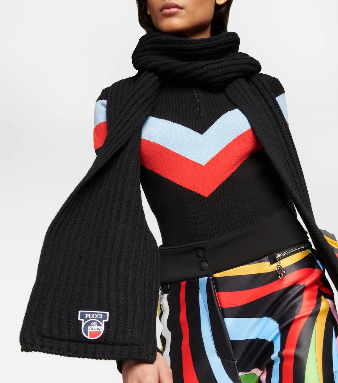 Pucci - x Fusalp ribbed-knit wool scarf