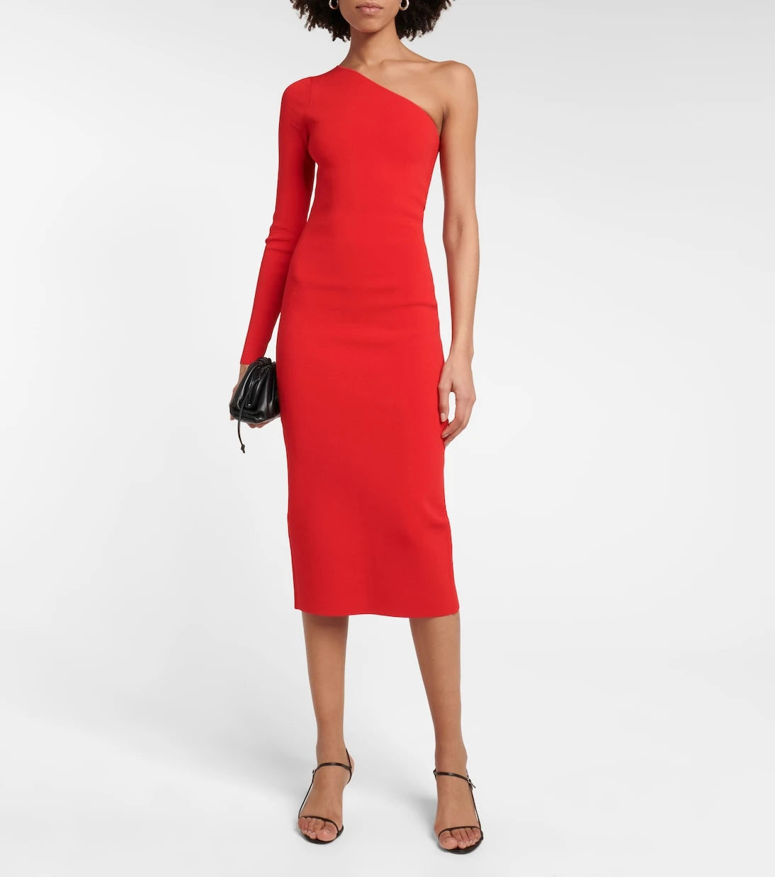 Victoria Beckham - VB one-shoulder knit midi dress