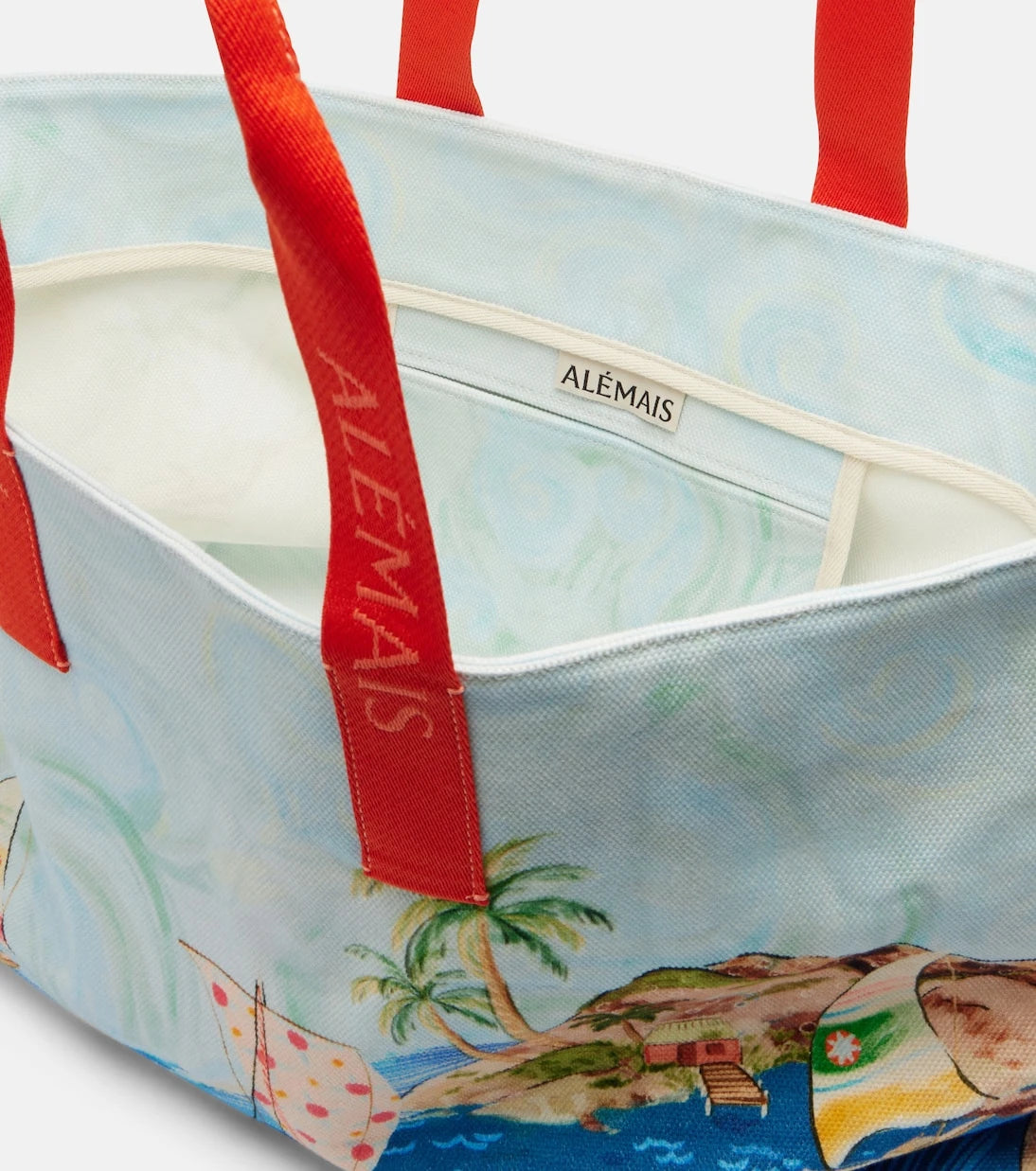 Alémais - Printed cotton canvas tote bag