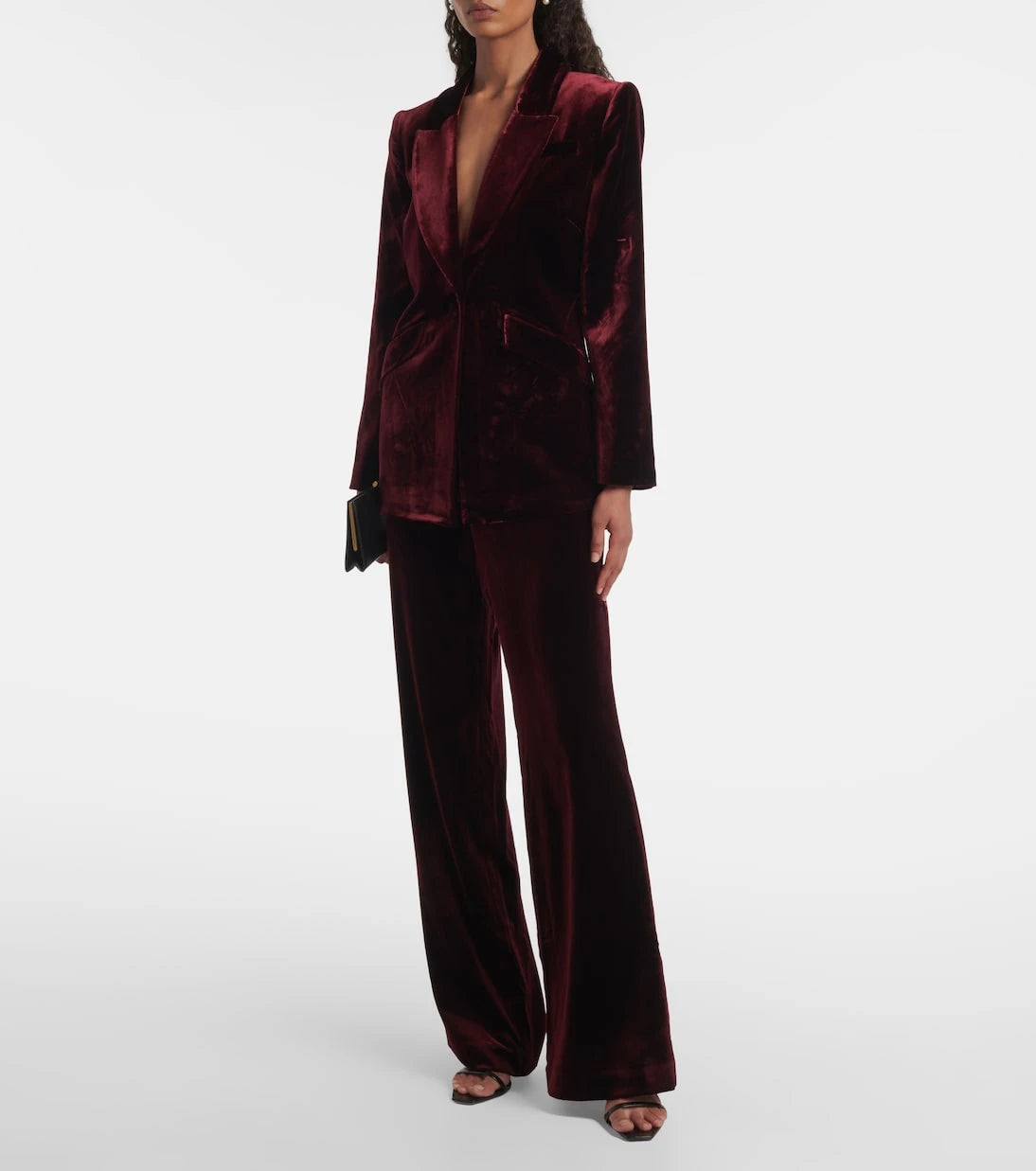 Roland Mouret - Velvet wide-leg pants