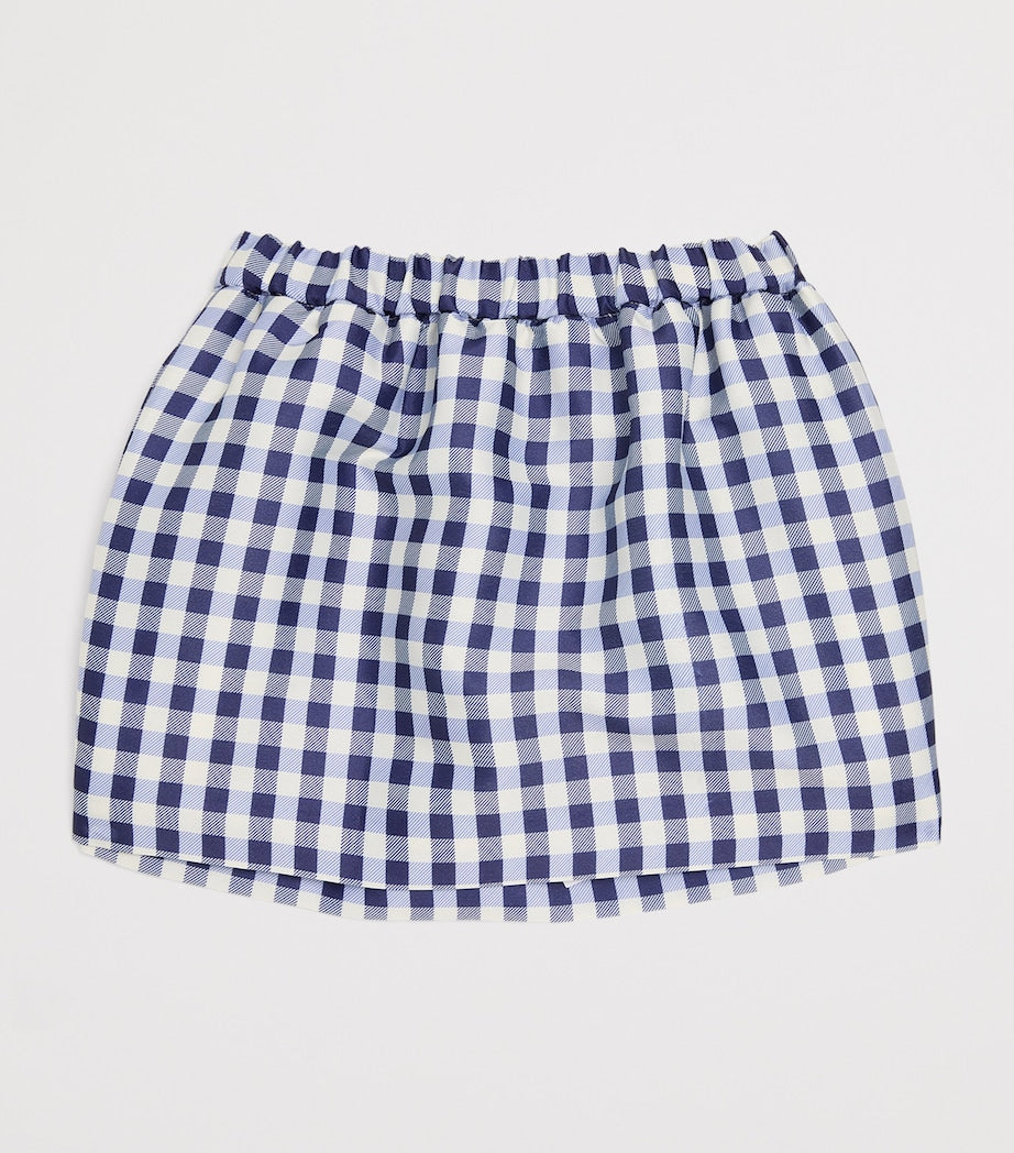 Self-Portrait Kids Taffeta Gingham Skirt (3-12 Years)