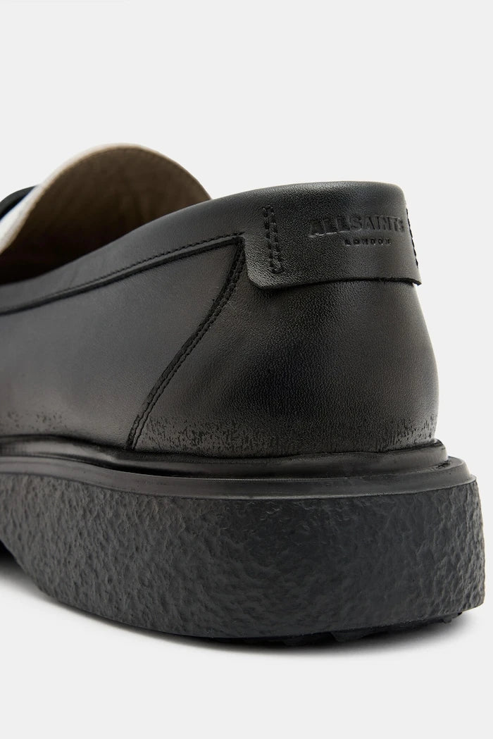 Кожени мокасини AllSaints Gibbs Chain Loafer
