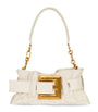 Balmain White Mini Leather Anthem Shoulder Bag