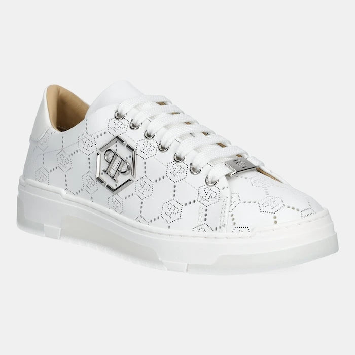 Кожени маратонки Philipp Plein Lo-Top Monogram