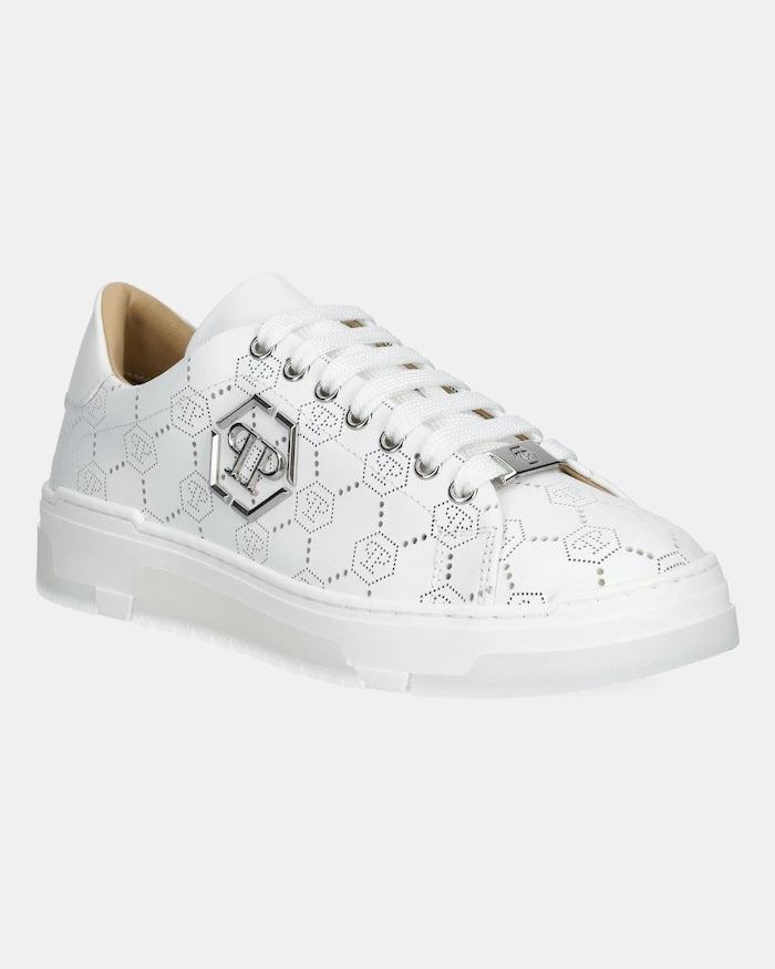 Кожени маратонки Philipp Plein Lo-Top Monogram