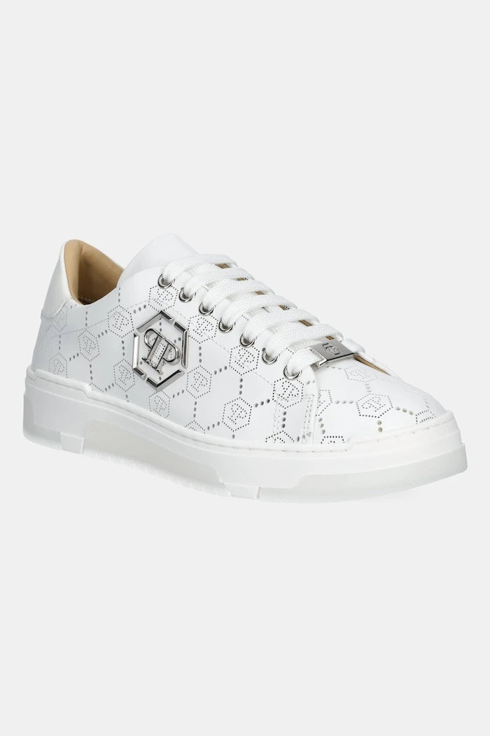Кожени маратонки Philipp Plein Lo-Top Monogram