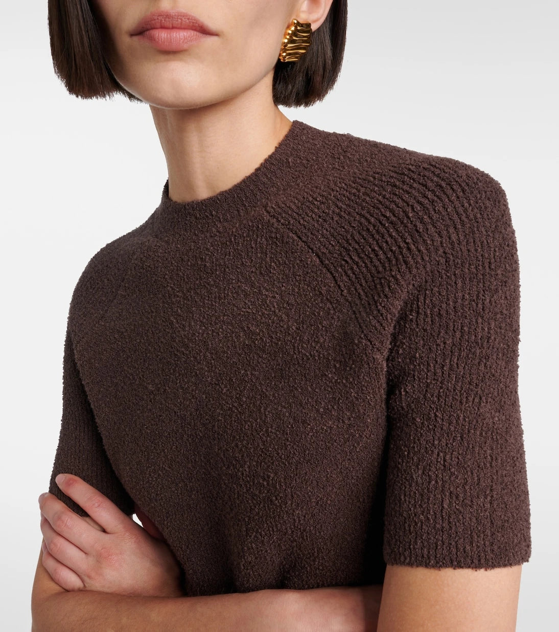 Toteme - Knitted cotton-blend terry top