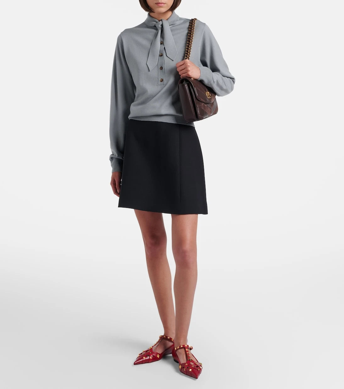 Valentino Garavani - Studdy leather ballet flats