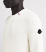 Moncler Ivory Cotton Waffle-Knit Sweater