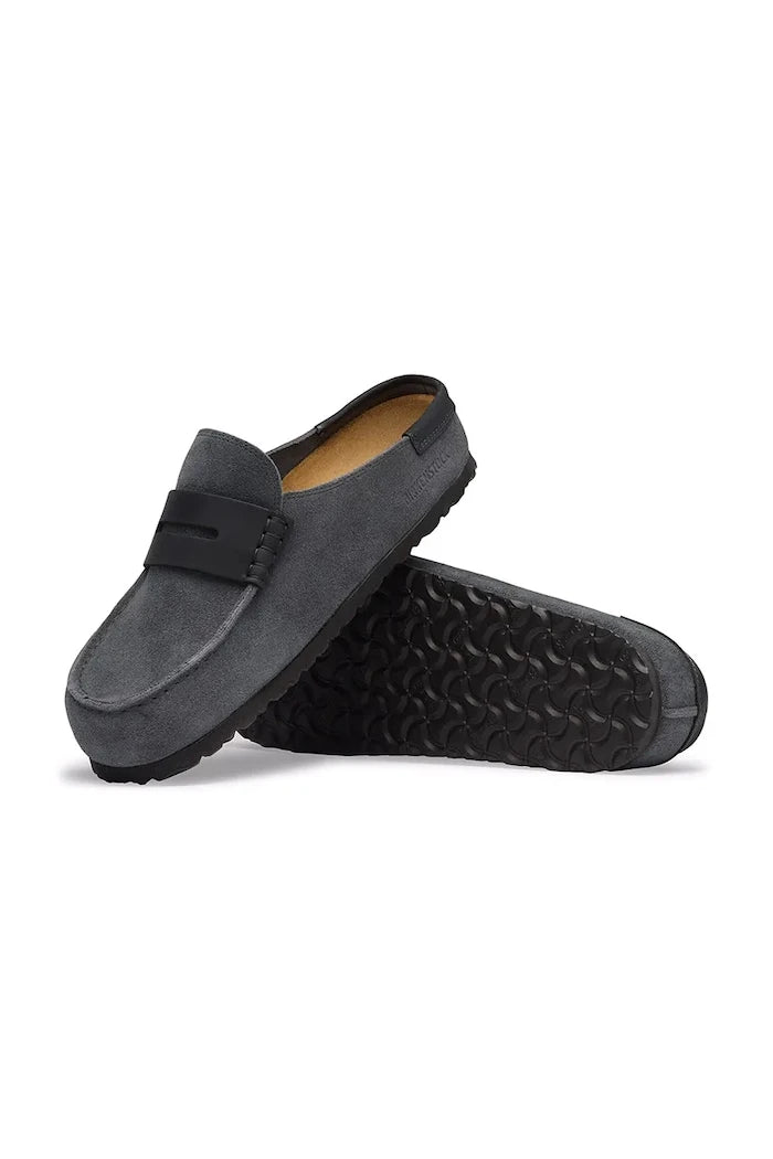Birkenstock чехли сабо от велур Naples Wrapped double stitch Mixed Leather
