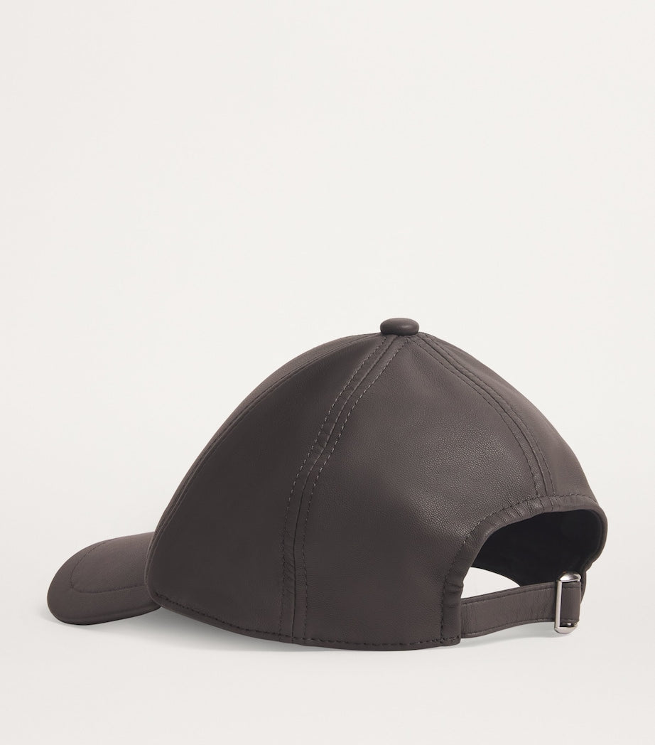 Yves Salomon Black Lambskin Cap