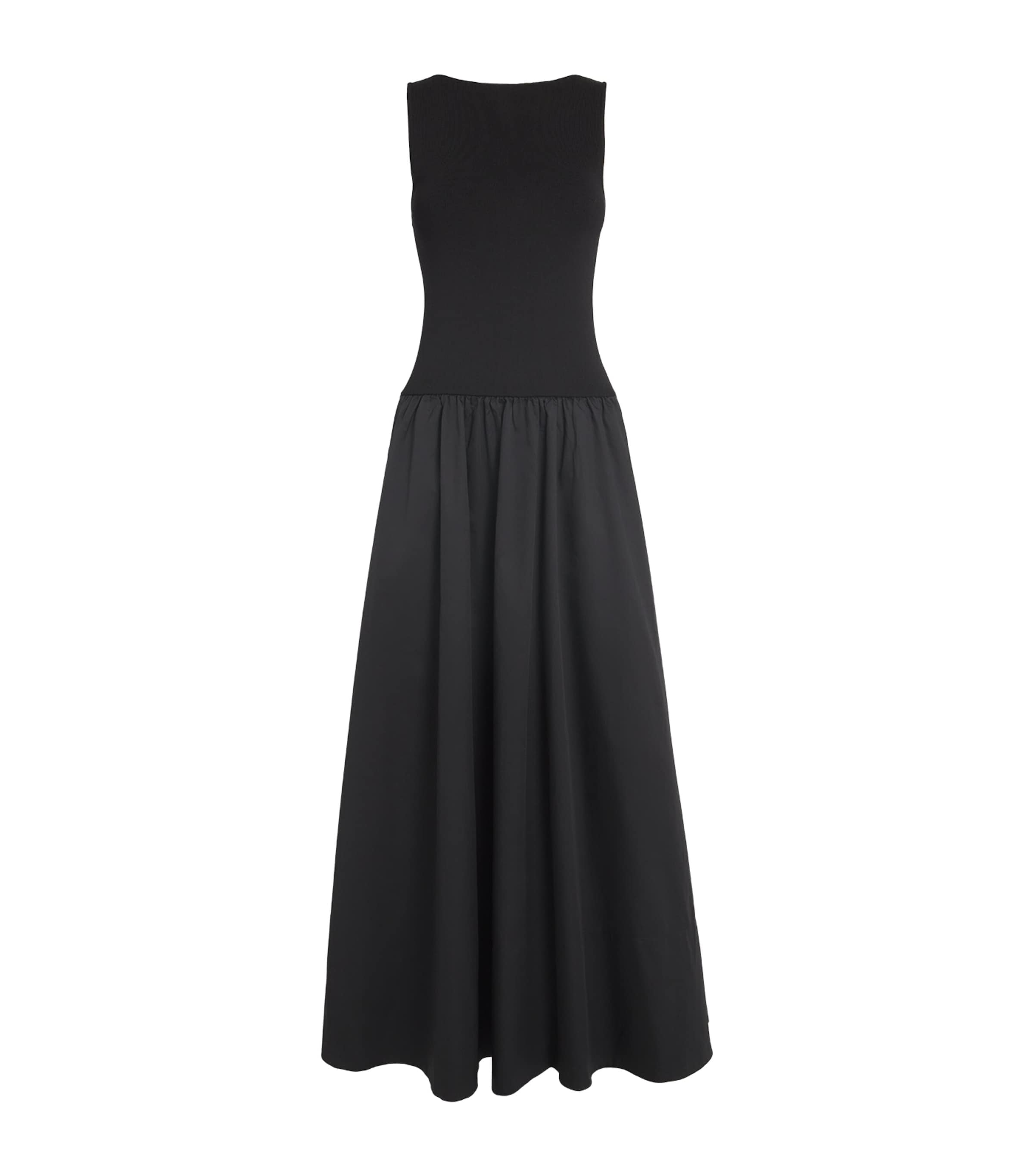 St. Agni Black Cut-Out Maxi Dress