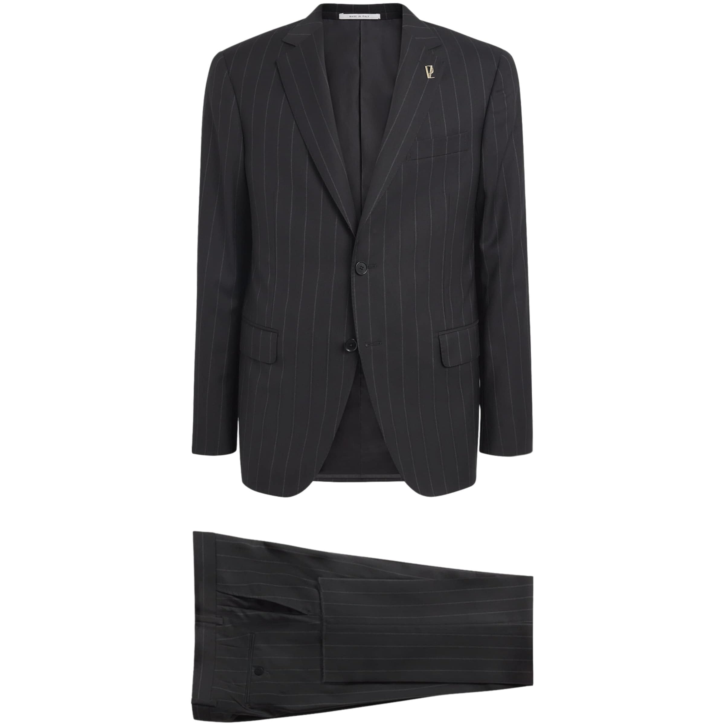 Virgin Wool Pinstripe 2-Piece Suit