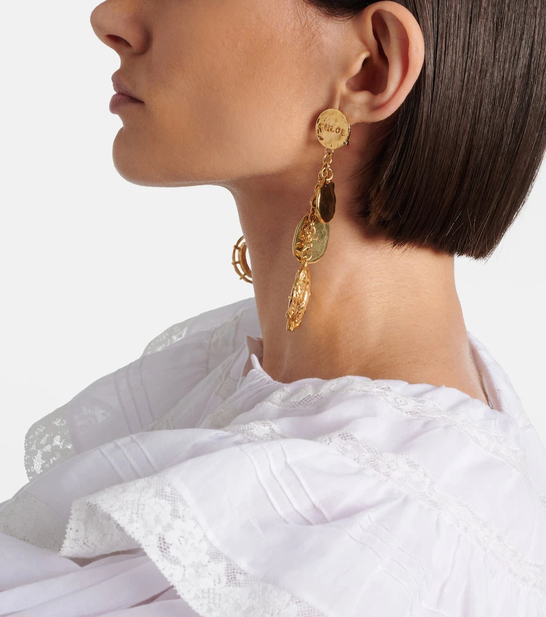 Chloé - Chloé Medals embellished drop earrings