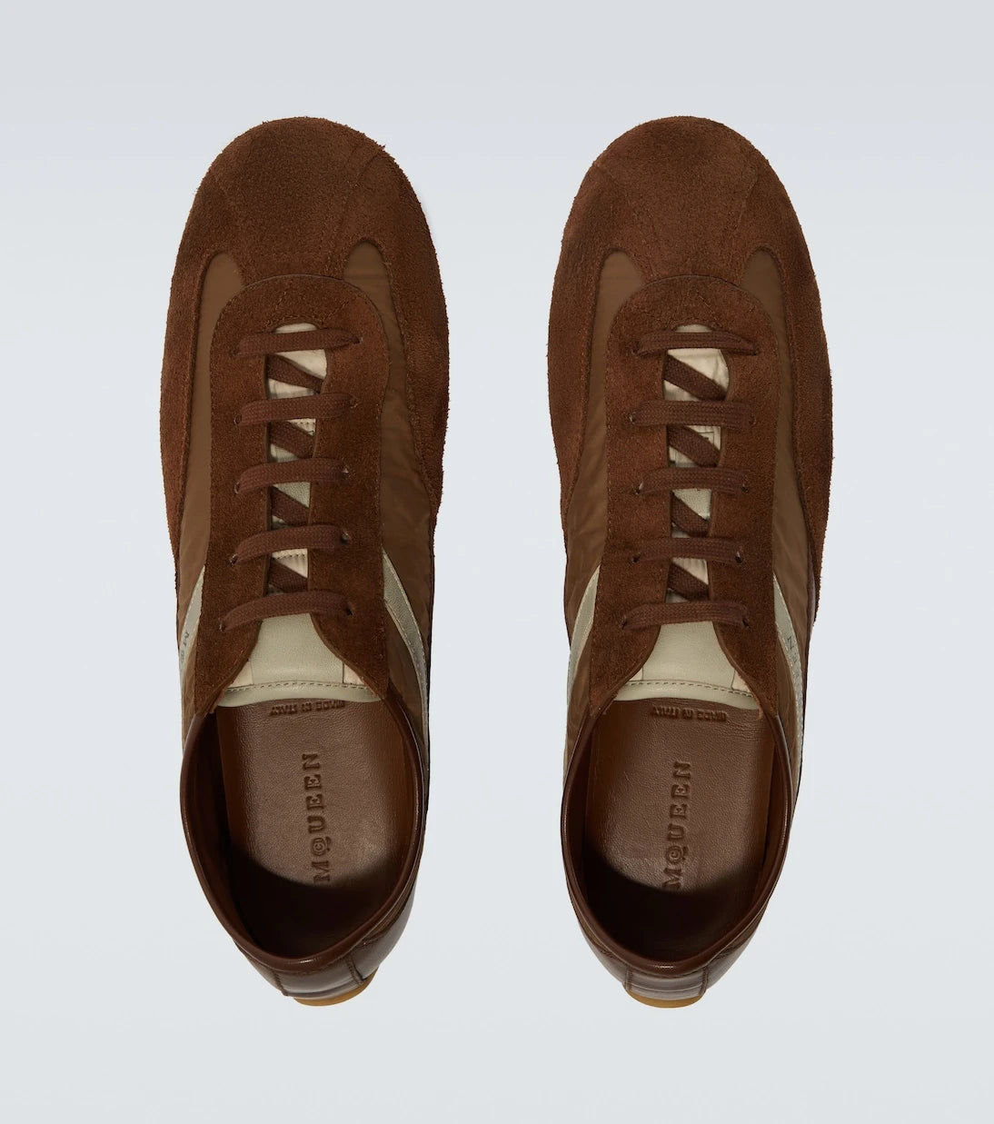 McQueen - Suede-trimmed sneakers