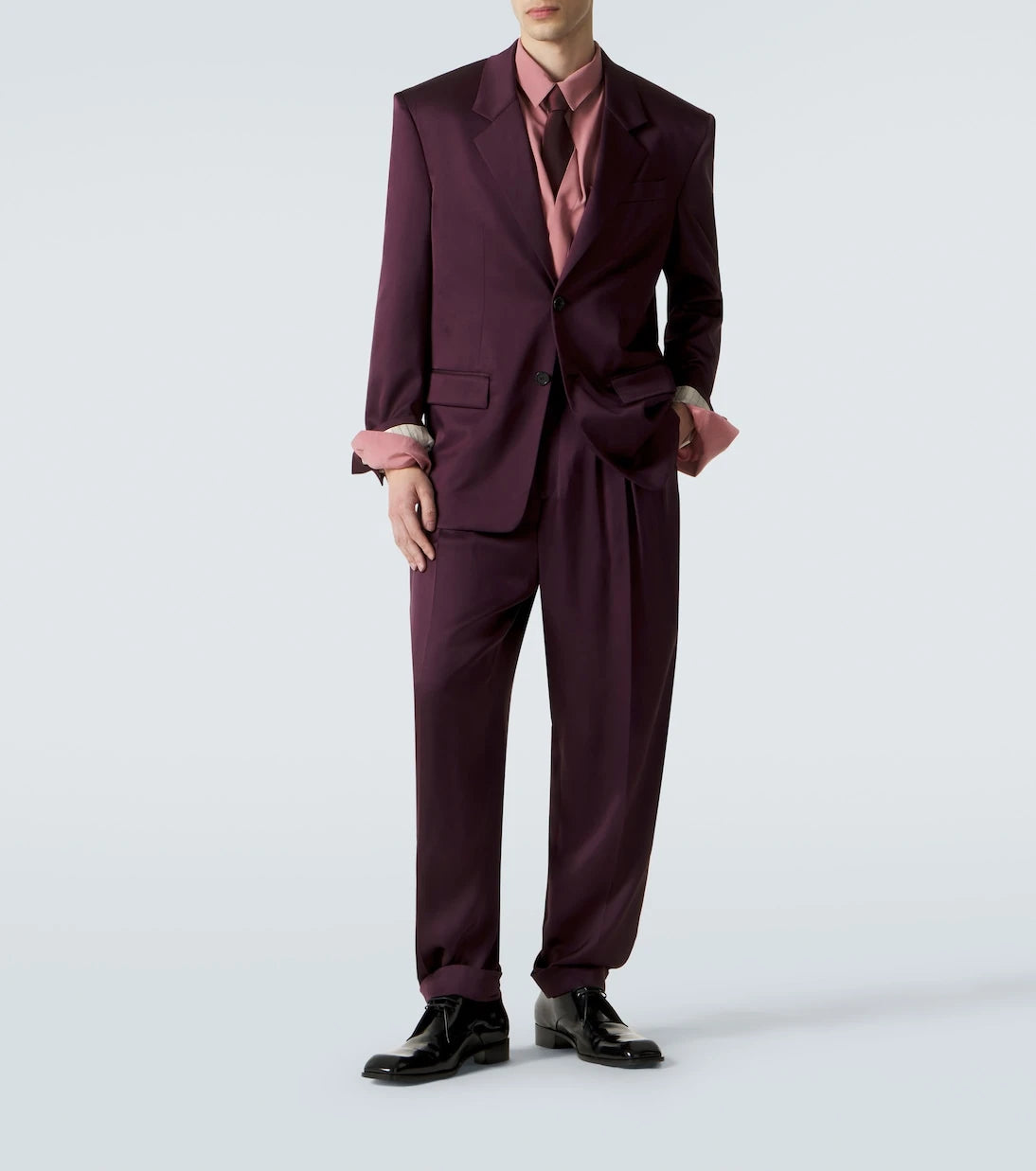 Saint Laurent - İpek saten takım ceket